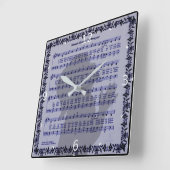 HORLOGE CARRÉE HEURE DOUCE DE PRIÈRE* (Angle)