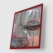 Horloge Carrée Heure du vin (Angle)