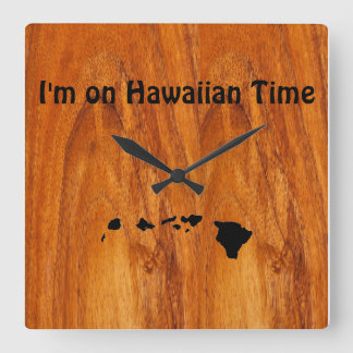 Horloge Carrée Heure hawaïenne