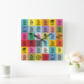 HORLOGE CARRÉE HEUREUX (Maison)