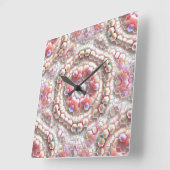 Horloge Carrée hexagone précoce formant une illusion de cube en r (Angle)