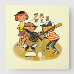 Horloge Carrée Hey Batter !
