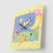 Horloge Carrée Hey Diddle Bébé Wall Clock (Angle)