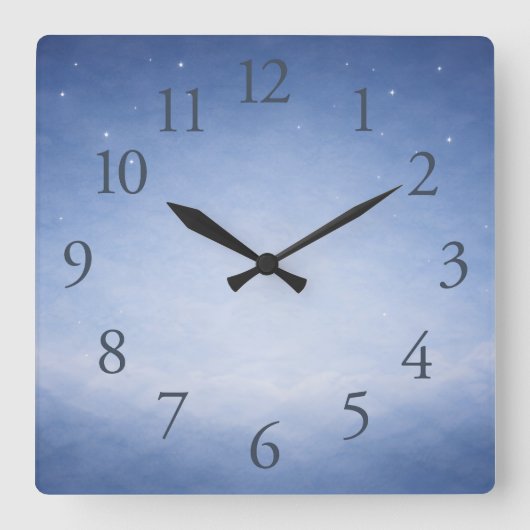 Horloge Carrée Hey Diddle Diddle Night Sky Nursery Wall Clock (Recto)