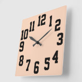 Horloge Carrée High contrast Big Numbers Easy Read (Angle)