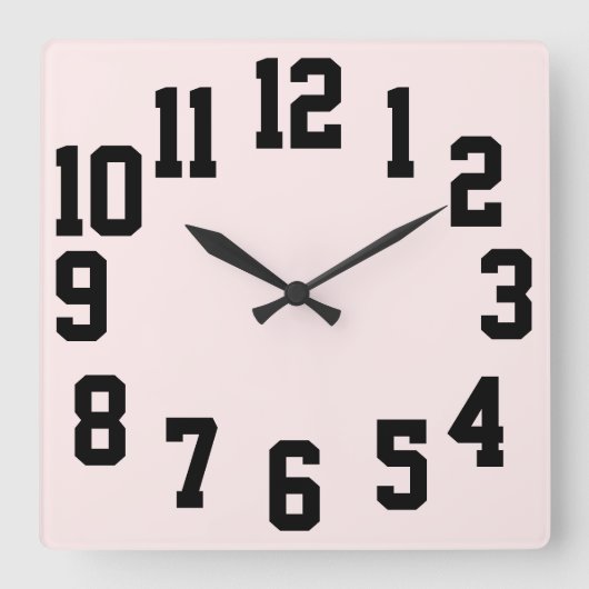 Horloge Carrée High contrast Big Numbers Easy Read (Recto)