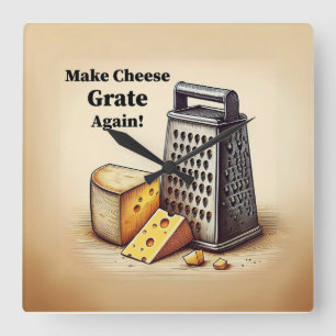 Horloge Carrée Hilarié Cheesy Politique