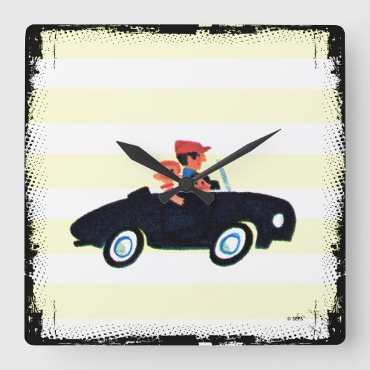 Horloge Carrée Hitting the Open Road 3 (Recto)