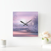Horloge Carrée Hiver 2019-02 (Maison)