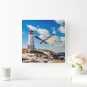 Horloge Carrée Hiver du phare | en crique de Peggy, la (Maison)