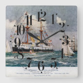 Horloge Carrée HMS inflexible en fer cuirassé 1876 (Recto)