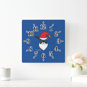 Horloge Carrée Ho Ho Ho Santa Claus