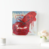 Horloge Carrée Homard brillant du Maine (Maison)