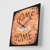 Horloge Carrée Home Sweet Home (Angle)