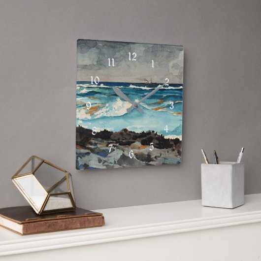 Horloge Carrée Homer - Rive et Surf, Nassau (Bureau)