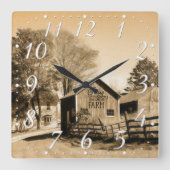 Horloge Carrée Homestead (Recto)