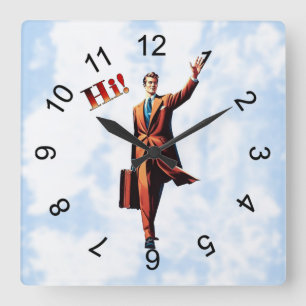 Horloge Carrée Homme de voyage