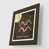 Horloge Carrée Homme d'eau 21 janvier - 18 février (Angle)