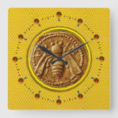 HORLOGE CARRÉE HONEY BEE, BEEKEEPER (Recto)