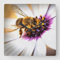 Honey Bee Sur L'Art Acrylique Africain Daisy