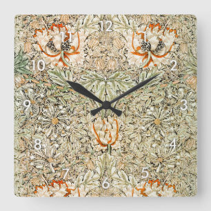Horloge Carrée Honeysuckle, William Morris