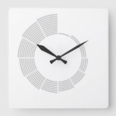 Horloge Carrée Horaire linéaire (Recto)