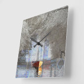 Horloge Carrée Horizon (Angle)