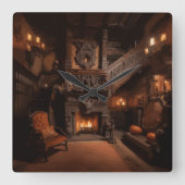 Horloge Carrée Horizons hantés (Recto)