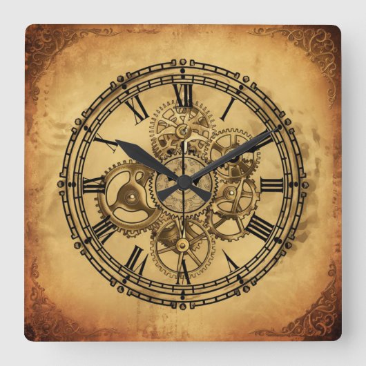 Horloge Carrée Horlogerie vintage (Recto)