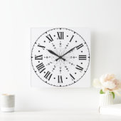 Horloge Carrée Horoscope Circulaire Avec Numéros Romains (Maison)