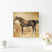 HORLOGE CARRÉE HORSE ANGLAISE DE STABLE (Maison)