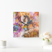 HORLOGE CARRÉE HORSE ARABE "CENTAURI" (Maison)