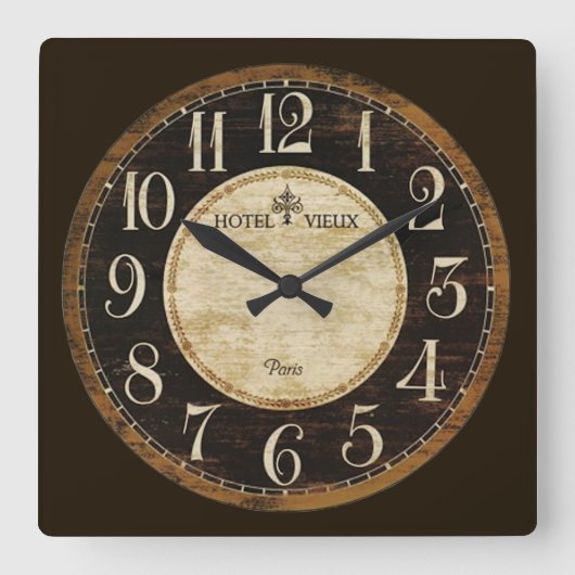 Horloge Carrée Hôtel Clock (Recto)