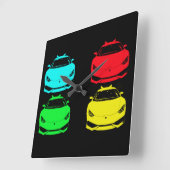 Horloge Carrée Howclock, Customize IT ! (Angle)