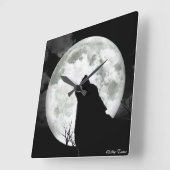 Horloge Carrée Howling Wolf (Angle)