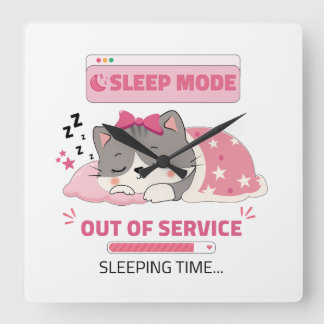 Horloge Carrée humeur de sommeil