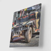 Horloge Carrée Hummer H1 (Angle)