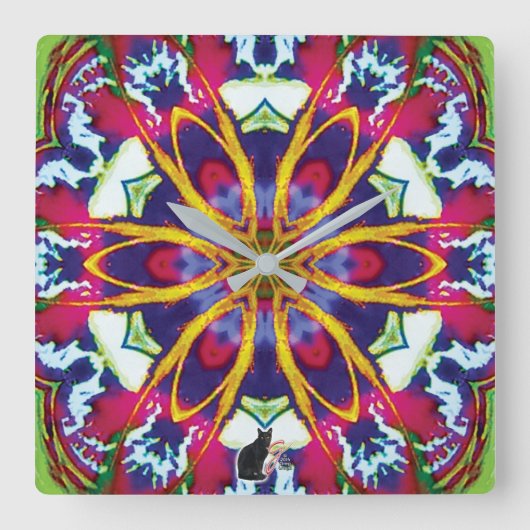 Horloge Carrée Hummers Kaleidoscope (Recto)