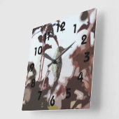 Horloge Carrée Hummingbird (Angle)