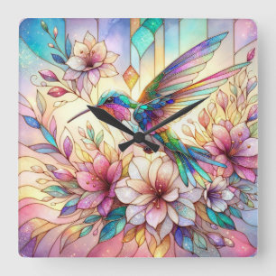 Horloge Carrée Hummingbird