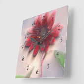 Horloge Carrée Hybrid sunflower blowing in the wind (Angle)