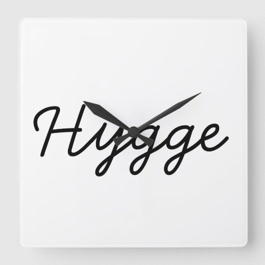 Horloge Carrée Hygge Black Elegant (Recto)