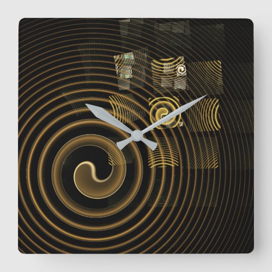 Horloge Carrée Hypnosis Abstract Art Square (Recto)