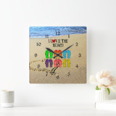 Horloge Carrée I Love (Maison)