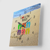 Horloge Carrée I Love (Angle)