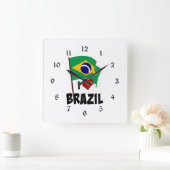 Horloge Carrée I Love Brazil (Maison)