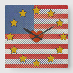 Horloge Carrée I Love The America