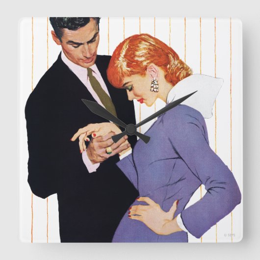 Horloge Carrée I Love You Mama Girl (Recto)