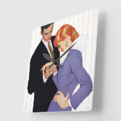 Horloge Carrée I Love You Mama Girl (Angle)