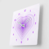 Horloge Carrée I Love You Wall Clock (Angle)